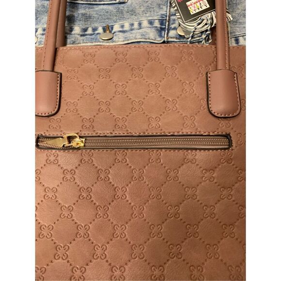 Mauve Bee Monogrammed Handbag - Picture 7 of 9